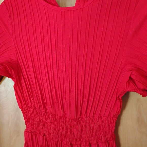 Red Ruffle Dress - Picture 2 of 3
